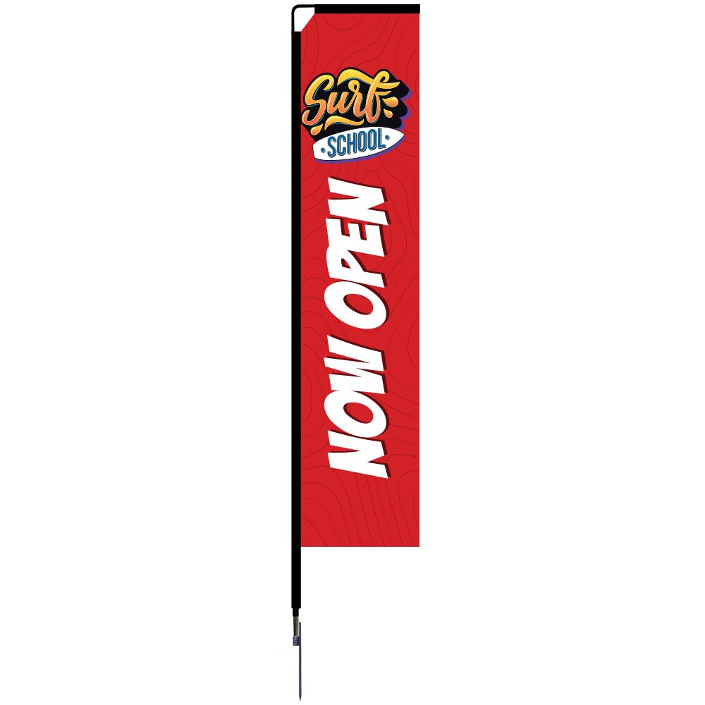 9.8 ft. Mamba Rectangle Flag Large — Graphic Package / Spike Base
